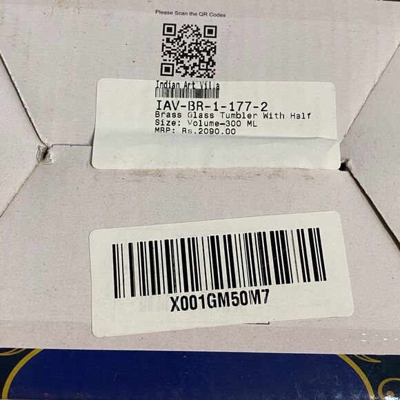 2 Indian Art Villa Decorative Brass Cups - Picture 10 of 14